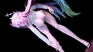 [mmd] Xilian Phone Number Big Tits Nipple Thong White Silk High Heels