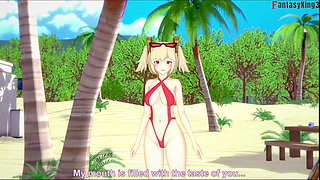 Burnice Bikini Blowjob on the Beach - 1 - Zenless Zone Zero (zzz)