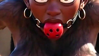 African Black Hairy Woman in Bondage - Waiting to Be Fucked by Tribe