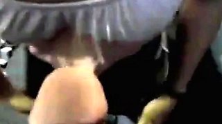 Asian College Girl Sucks and Facializes White Cock