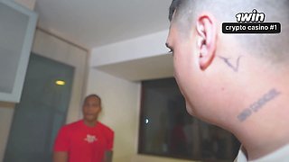 Babydoll swallows a huge load from my BBC friend! First Knock Knock interracial!
