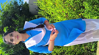 Indian School Girl Outdoor Anal sex And Cum On Uniform