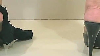 Beautiful Sexy Big Tits MILF Walking Nude in Her High Heels, Bouncing Her Big Boobs and Her Perfect Big Ass