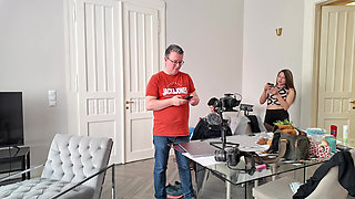 Behind the Scenes - Cherry and Talia Preparing for Their Shoot