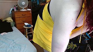 CosmicJones88s Sissy Teases Jiggling Fat Ass and Fondling Big Tits