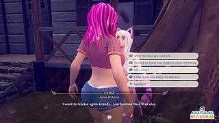 Futa, geant anime, 3d futanari self