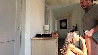 Hot milf gets tricked by handyman and ends up getting fucked hard