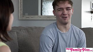 Innocent Joshua Lewis and Aria Valencia at blowjob sex