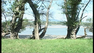 Teen Pisses and Fucks Horny Grandpa Outdoor