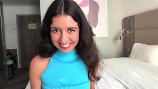 Public Pick Horny Girl on the Beach Rough Fuck in the Hotel