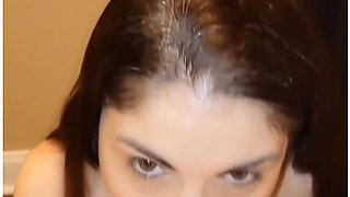 Amateur Wife Gives Sloppy Blowjob For Cum