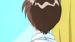 Slutty anime teen with big tits