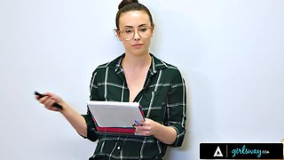 Horny Focus Group Babes Ditch Moderator Adria Rae for Intense Licking in Steamy Office Fours