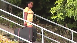 Taxi driver fucks hot chocolade girl