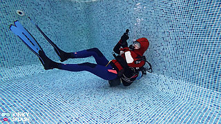 Underwater Scuba Strip Challenge & Vibe Climax