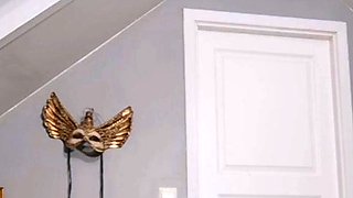 Big Boobed Blonde Masturbates With A Dildo In The Bathroom