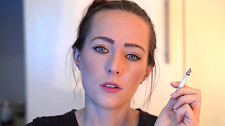 Sensual Close up Smoking with Petite Girl