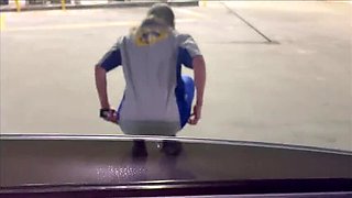 Amateur Gas Station Sex Scandal: Attendant & Manager BBC Anal Outdoors