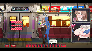 Curvy Adult Store Clerk in Naughty Encounters - Passionate Foreplay, Public Train Action, Solo Pleasure Scene, and Extreme Sex