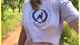 Just a Happy Day Hanging Out Flashing My Tits in Outdoor Flashing Dare