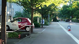 Exhibitionist Japanese Girl Flashes and Masturbates in Public