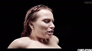 Clemence Audiard Takes a Thick Cum Load in Her Mouth - Blowjob and Doggy Style Squirting