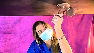 Kittybegood - Hot Blonde Nurse Drains Big Cock And Balls In