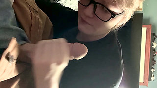 High School Teen Sucks Huge Cock