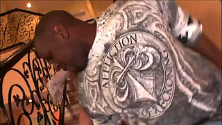 Superb blonde babe with perfect round ass gets pussy fucked by BBC