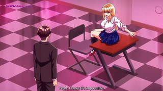 Huge-chested student has her underpants torned and snatch finger-banged stiff by her kinky tutor