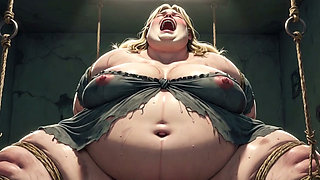 Pregnant BBW Slave in Rope Bondage - Desperate for Creampie Gangbang