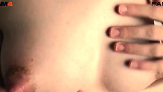 Busty titties oozing hot breast milk