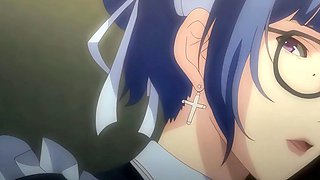 Tender maid guides shy virgin boy into a steamy bath