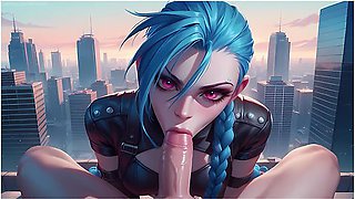 Car Toon In Jinx Public Sex In The City. Pov Blowjob With Cum In Mouth, And Hard Anal Creampie