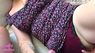 She Thought I Was My Stepdad - Hairy MILF Stepmoms Pussy Clenched Around My Fingers in Excitement