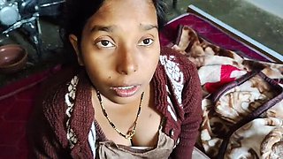 Desi Bhabhi Permi Pooja First Time Blowjob & Handjob with Big Natural Tits and Kissing