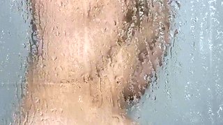 Amateur shower and masturbation