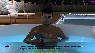 Stepbrother's Wife Cheats in Truth or Dare - Hot Kissing Scene with Big Tits & Big Cock