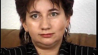 Brunette mature gets her huge boobs jizzed at the casting