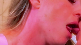 Big Boob Blonde MILF Marilyn Midas Kissing with Lots of Tongue