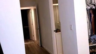 Hot brunette amateur MILF rides hubbys cock