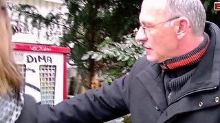 Old grandpa lures 18 year old German teen home on the street