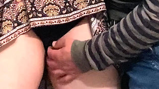 Old Stepdad Fingering Her Pussy
