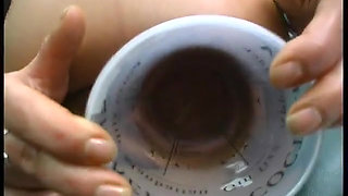 Stockinged brunette seducing her holes with sex toys, food and bottles