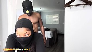 Amateur Latina with big booty uses dildo then takes real dick - Homemade sex