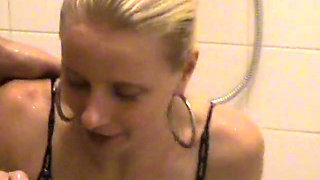 Fucked doggy that blond girl in the shower