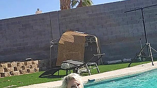 Fat Bimbo at the Pool