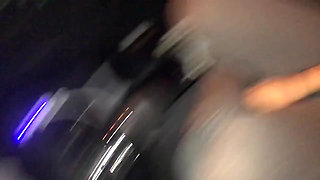 Risky Sloppy Car Horny Blowjob