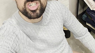 Hot Mature Stepdaddy Jerking off and Showing Ass
