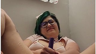 Nurse Lemon Squirts Using New Vibe